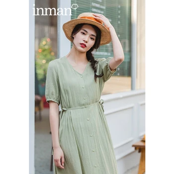 INAMN 2020 Summer New Arrival V-neck Two Flanks Bowknot Nipped Waist Single-breasted Short Sleeve Plain Dress
INAMN 2020 Summer New Arrival V-neck Two Flanks Bowknot Nipped Waist Single-breasted Short Sleeve Plain Dress