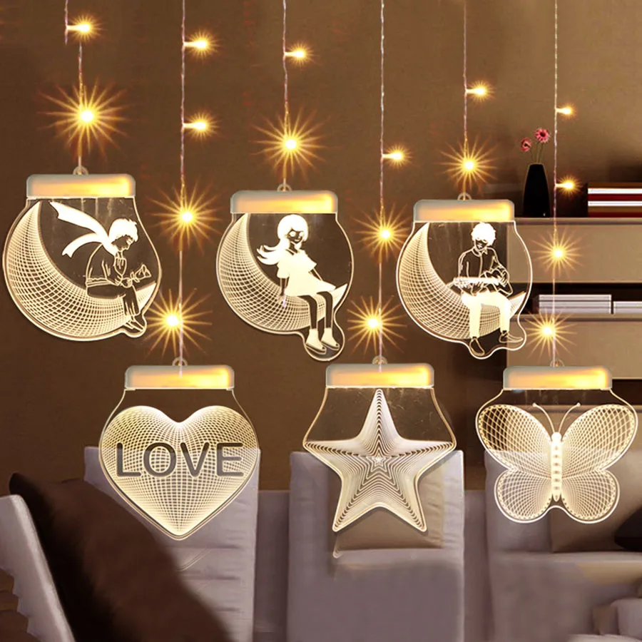 Thrisdar 3D Acrylic Christmas Fairy String Light Garland DC5V Wedding Party Window Curtain Icicle Garland Light
Thrisdar 3D Acrylic Christmas Fairy String Light Garland DC5V Wedding Party Window Curtain Icicle Garland Light