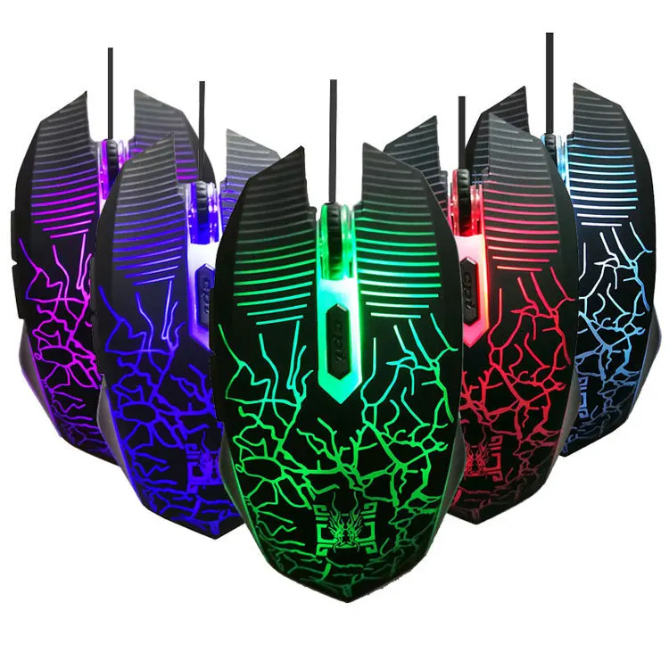 Wired backlit gaming Pattern mouse personality Glowing colorful mice Four-way roller Receiver Home Office computer accessories
Wired backlit gaming Pattern mouse personality Glowing colorful mice Four-way roller Receiver Home Office computer accessories
