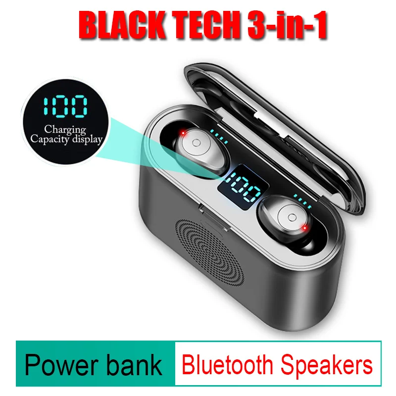 TWS мини беспроводные Bluetooth наушники 5 0 чехол F9 Bluebooth спикер 9D стерео сенсорный