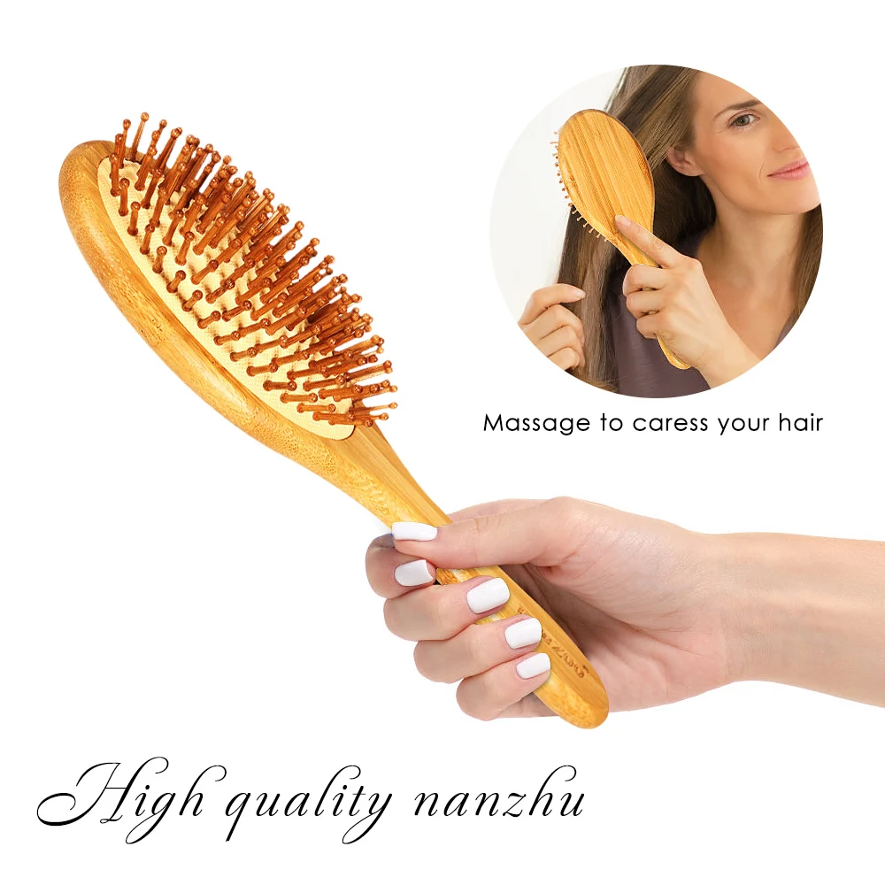 1Pc Natural Healthy Bamboo Wooden Handle Needle Bristle Massage Scalp Anti-static Hair Brush Comb Improve Hair Loss Comb Tool
1Pc Natural Healthy Bamboo Wooden Handle Needle Bristle Massage Scalp Anti-static Hair Brush Comb Improve Hair Loss Comb Tool