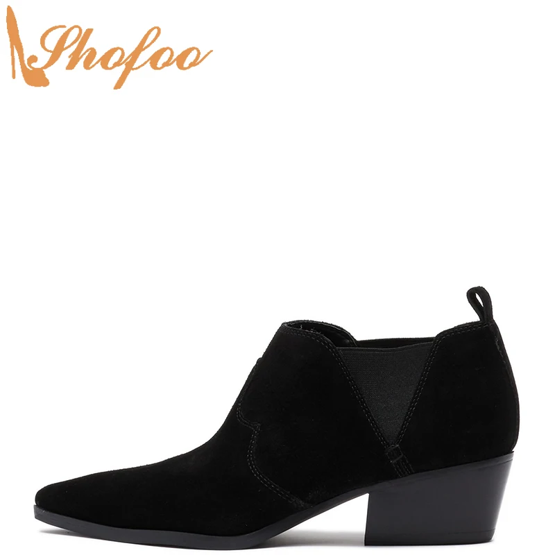 Black Woman Ankle Boots Med Chunky Heels Pointed Toe Chelsea Booties Ladies Fashion Sexy Mature Shoes Large Size 12 14 Shofoo
Black Woman Ankle Boots Med Chunky Heels Pointed Toe Chelsea Booties Ladies Fashion Sexy Mature Shoes Large Size 12 14 Shofoo