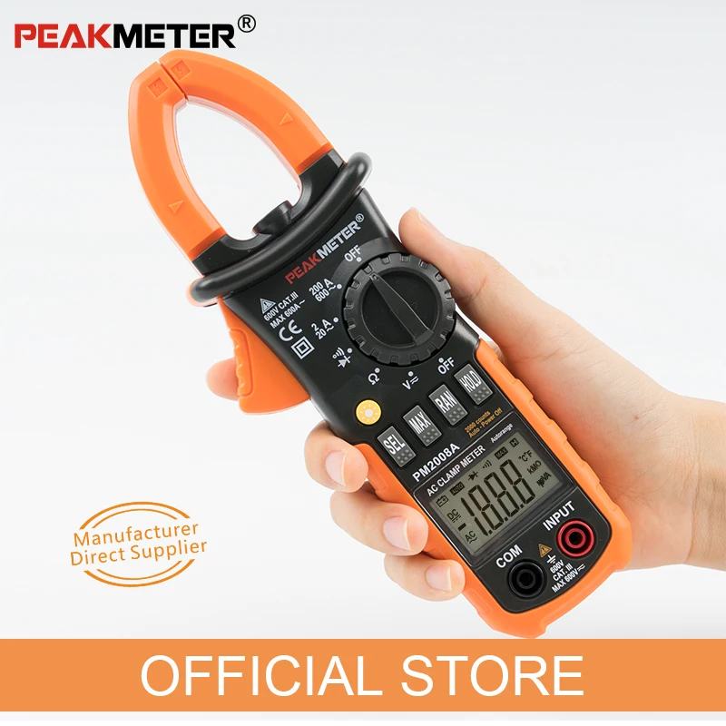 PM2008A Digital Clamp Meter Multimeter High Precision AC Clamp Meter for Capacitance Diode Clamp Meter Electrician Clamp Meter
PM2008A Digital Clamp Meter Multimeter High Precision AC Clamp Meter for Capacitance Diode Clamp Meter Electrician Clamp Meter