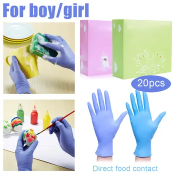 20 pcs Children's Blue Disposable Gloves Latex Medical Gloves Nitrile Protective Gloves Universal for Left and Right Hands Kids
20 pcs Children's Blue Disposable Gloves Latex Medical Gloves Nitrile Protective Gloves Universal for Left and Right Hands Kids