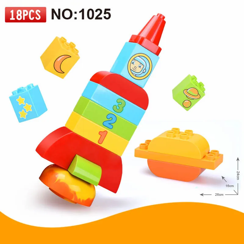 1025 Numbers Rocket Large Building Blocks 18pcs Baby Kids Educational Bricks Toy Christmas Gift Compatible With Duplo Legoingly
1025 Numbers Rocket Large Building Blocks 18pcs Baby Kids Educational Bricks Toy Christmas Gift Compatible With Duplo Legoingly