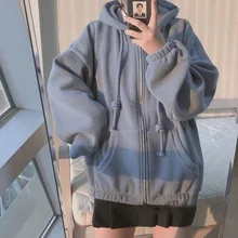 Women Spring Long Sleeve Leisure Basic Students Outerwear Hoodies Korean Style Pure Color BF Style Hooded Ulzzang Ladies Jacket 
Women Spring Long Sleeve Leisure Basic Students Outerwear Hoodies Korean Style Pure Color BF Style Hooded Ulzzang Ladies Jacket