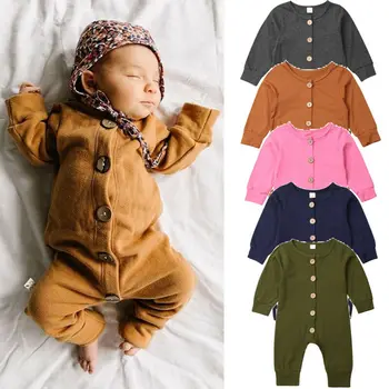 Emmababy Autumn Newborn Infant Baby Boy Girl Long Sleeve Button Solid Color Romper Jumpsuit Fall Outfit Clothes
Emmababy Autumn Newborn Infant Baby Boy Girl Long Sleeve Button Solid Color Romper Jumpsuit Fall Outfit Clothes