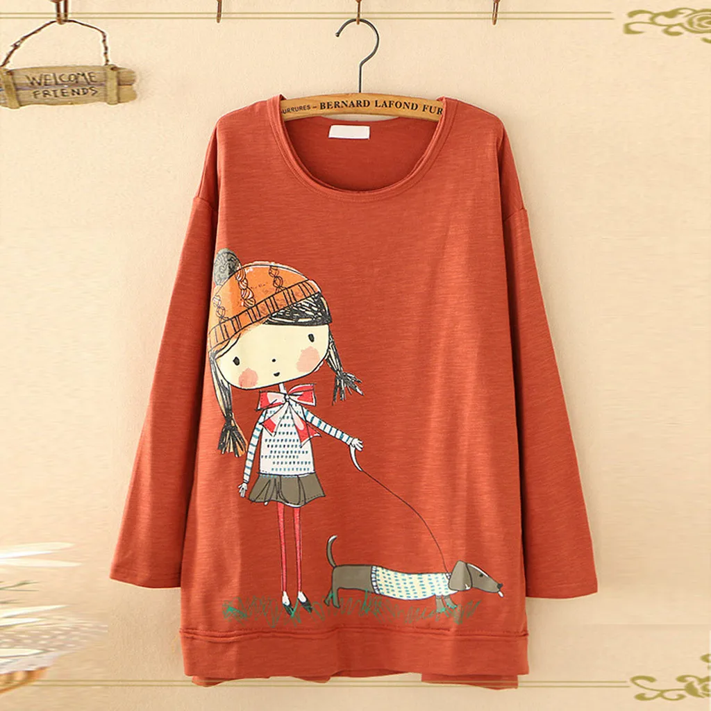 Women O-neck Cartoon Print Blouse Long Sleeve Casual Plus Size Shirt Top Streetwear Beach Holiday Stylish shirt
Women O-neck Cartoon Print Blouse Long Sleeve Casual Plus Size Shirt Top Streetwear Beach Holiday Stylish shirt