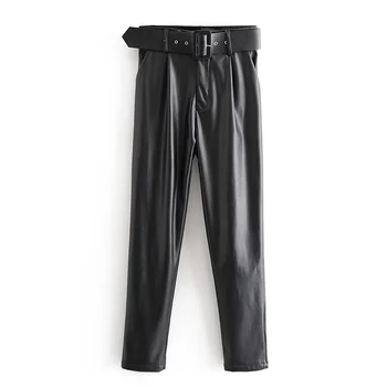 Women Tie Belt Waist Pants Fashion Casual PU Leather Trousers Elegant Ladies Long Pencil Pants Female Pantalones
Women Tie Belt Waist Pants Fashion Casual PU Leather Trousers Elegant Ladies Long Pencil Pants Female Pantalones