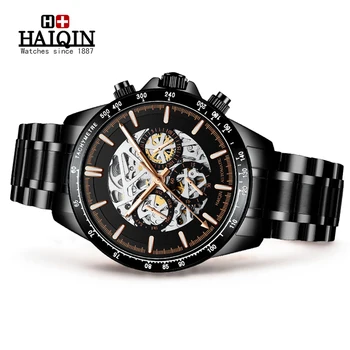 HAIQIN Automatic Mens Watches Top Brand Luxury Mechanical Men Watch Stainless Steel Wristwatch Men Waterproof Relogio Masculino 
HAIQIN Automatic Mens Watches Top Brand Luxury Mechanical Men Watch Stainless Steel Wristwatch Men Waterproof Relogio Masculino