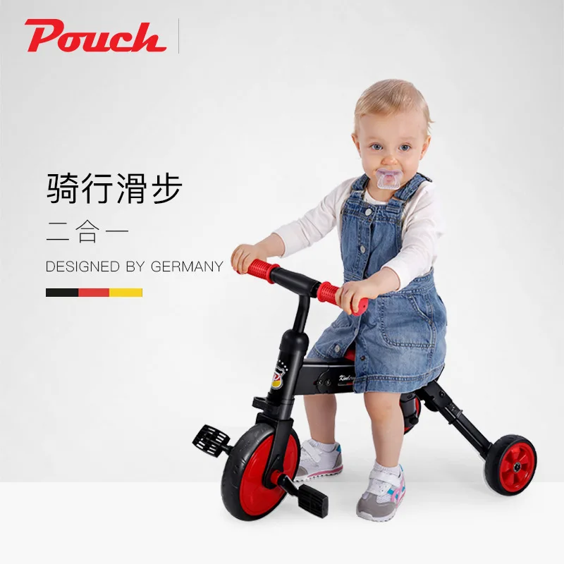 Pouch folding tricycle for children riding and sliding two-in-one light shock absorption safe riding
Pouch folding tricycle for children riding and sliding two-in-one light shock absorption safe riding