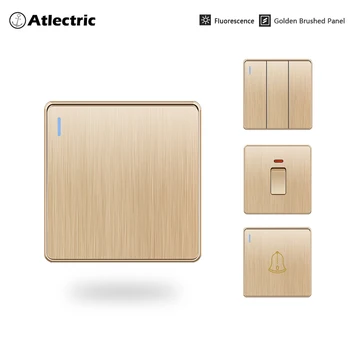 Electric Light Switch Push Button Golden brushed Plastic Panel USB Wall Switch EU UK Dimmer 16A 20A 45A 110-250V 1 2 3 4Gang Way
Electric Light Switch Push Button Golden brushed Plastic Panel USB Wall Switch EU UK Dimmer 16A 20A 45A 110-250V 1 2 3 4Gang Way