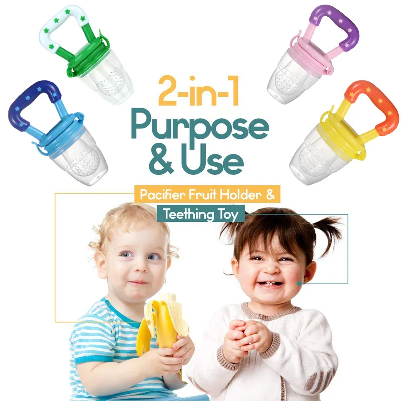 Baby Pacifier Safety Silicone Toddlers Teether Vegetable Fruit Teething Toy Ring Chewable Soother Eat Fruit food supplement
Baby Pacifier Safety Silicone Toddlers Teether Vegetable Fruit Teething Toy Ring Chewable Soother Eat Fruit food supplement