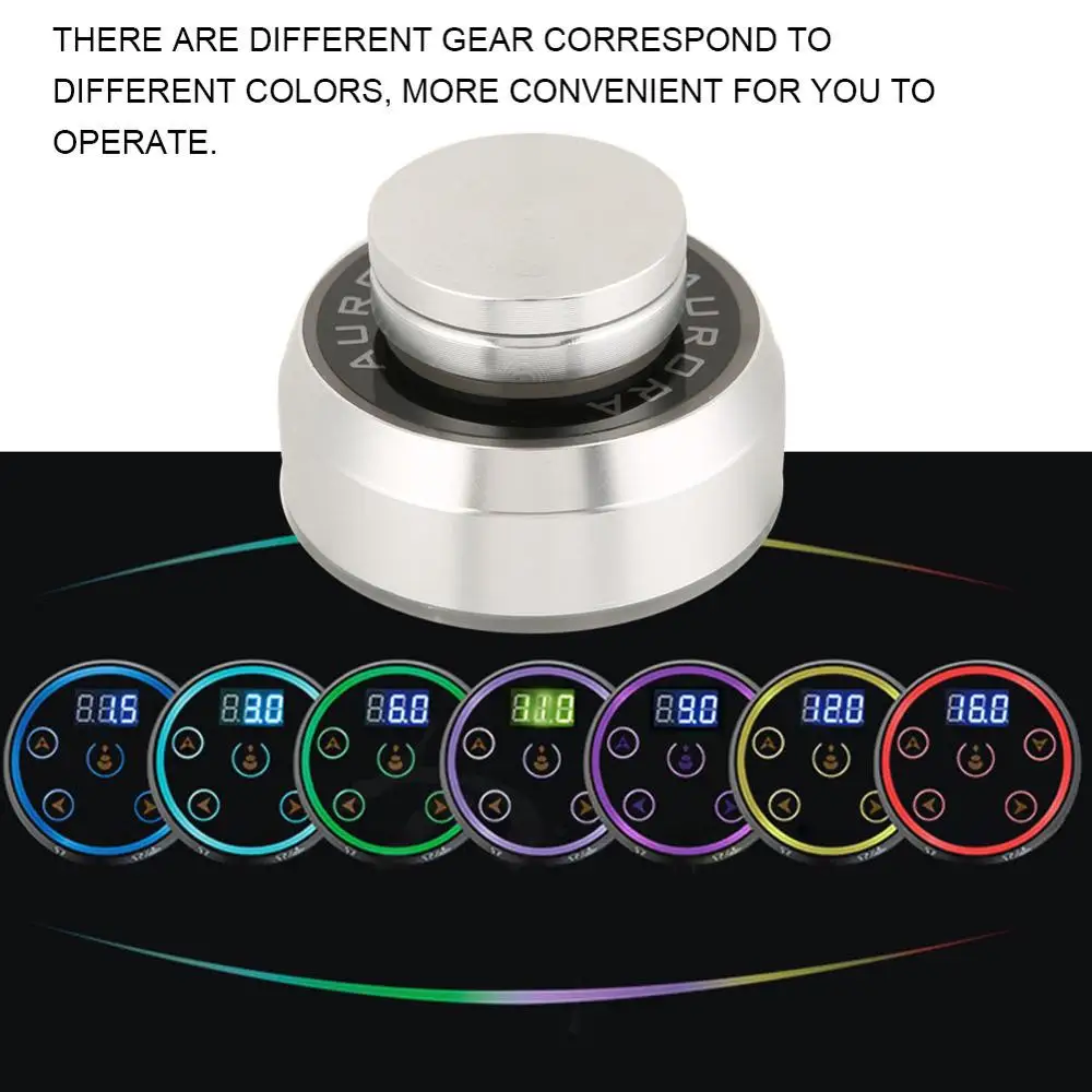 Newest 100-240V Tattoos Machine Colorful Aurora Power Mini Transformer One Button Start Rotating Silver Supplies | Красота и здоровье