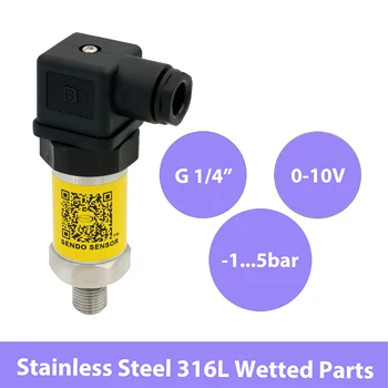 low cost pressure sensor, 0 10V, 12V 24V 30V supply, -1 bar to 5 bar liquid gas transducer, G1 4 inch, 316L AISI wetted parts
low cost pressure sensor, 0 10V, 12V 24V 30V supply, -1 bar to 5 bar liquid gas transducer, G1 4 inch, 316L AISI wetted parts