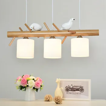 LED Creative Chandelier Modern Personality Solid Wood Led Study Room Lamp Three-headed Bird Wooden Lights 
LED Creative Chandelier Modern Personality Solid Wood Led Study Room Lamp Three-headed Bird Wooden Lights