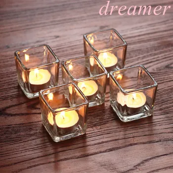 Square Glass Candle Holder Wedding Birthday Candle Cup Bar Candlestick Dinner Candle Stand and Set Candelabra Christmas FC017
Square Glass Candle Holder Wedding Birthday Candle Cup Bar Candlestick Dinner Candle Stand and Set Candelabra Christmas FC017