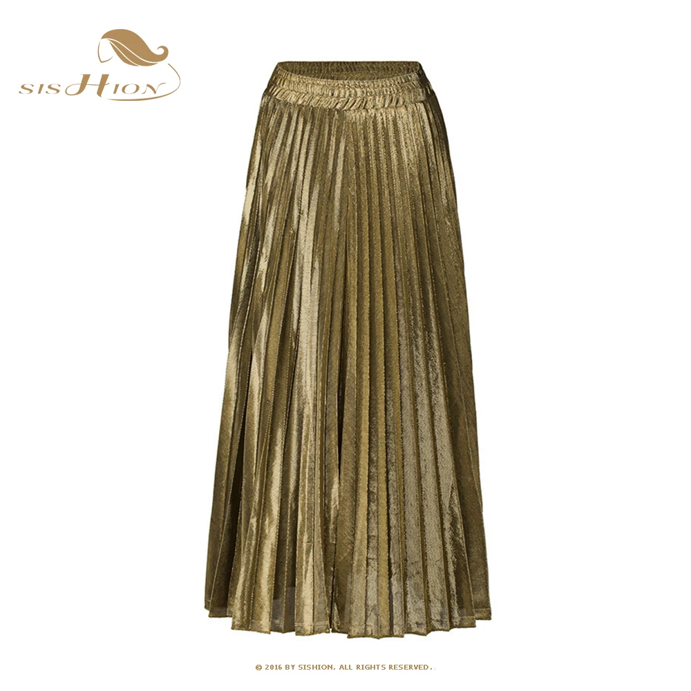 SISHION Elegant Ladies Party Long Skirt VD2707 High Waist Women Clothing Gold Silver Red Blue Black Pleated Skirts
SISHION Elegant Ladies Party Long Skirt VD2707 High Waist Women Clothing Gold Silver Red Blue Black Pleated Skirts