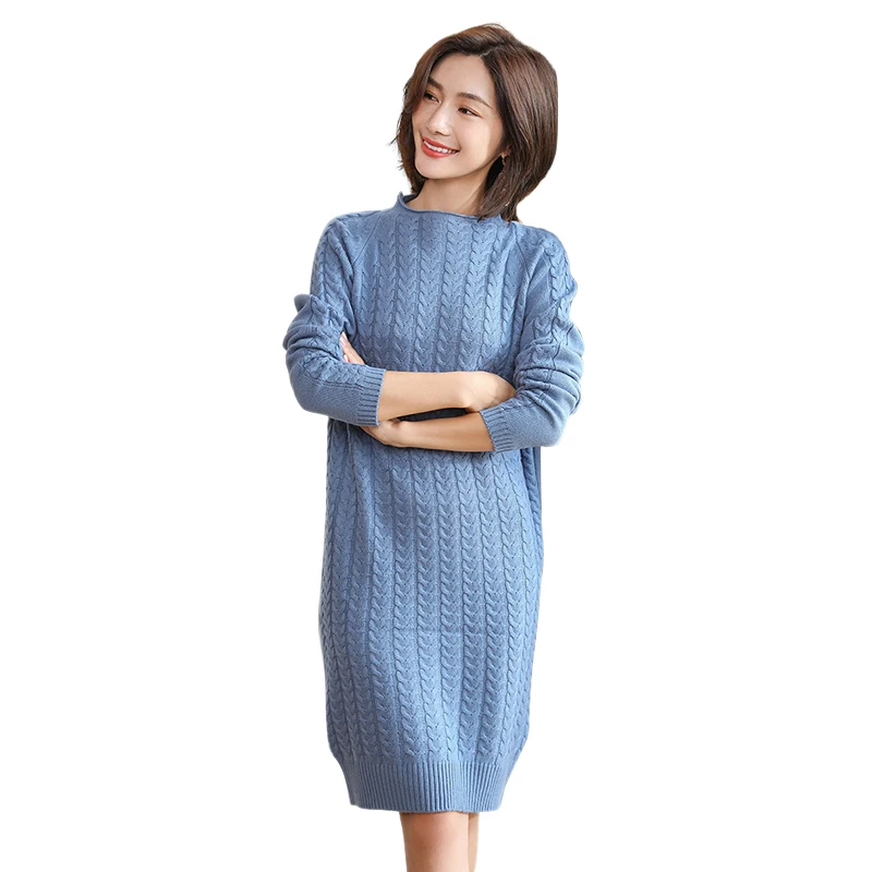 High End Women Sweater Dresses Winter Fashion Long Sweater Cashmere Knitted Warm Turtleneck Twisted Thicken Sloose Pullover Tops
High End Women Sweater Dresses Winter Fashion Long Sweater Cashmere Knitted Warm Turtleneck Twisted Thicken Sloose Pullover Tops