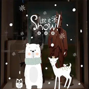 OLOEY Decorative Window Stickers Restaurant Shopping Center Christmas Stickers Christmas Decoration Film Cute Little Bear Deer 
OLOEY Decorative Window Stickers Restaurant Shopping Center Christmas Stickers Christmas Decoration Film Cute Little Bear Deer