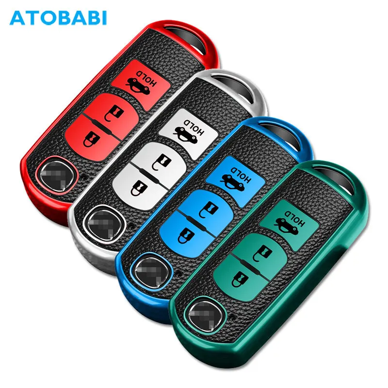 TPU Leather Car Key Cover For Mazda 2 3 5 6 CX5 CX7 CX9 Miata MX5 Axela Atenza 3 Buttons Smart Remote Fob Full Protector Case
TPU Leather Car Key Cover For Mazda 2 3 5 6 CX5 CX7 CX9 Miata MX5 Axela Atenza 3 Buttons Smart Remote Fob Full Protector Case