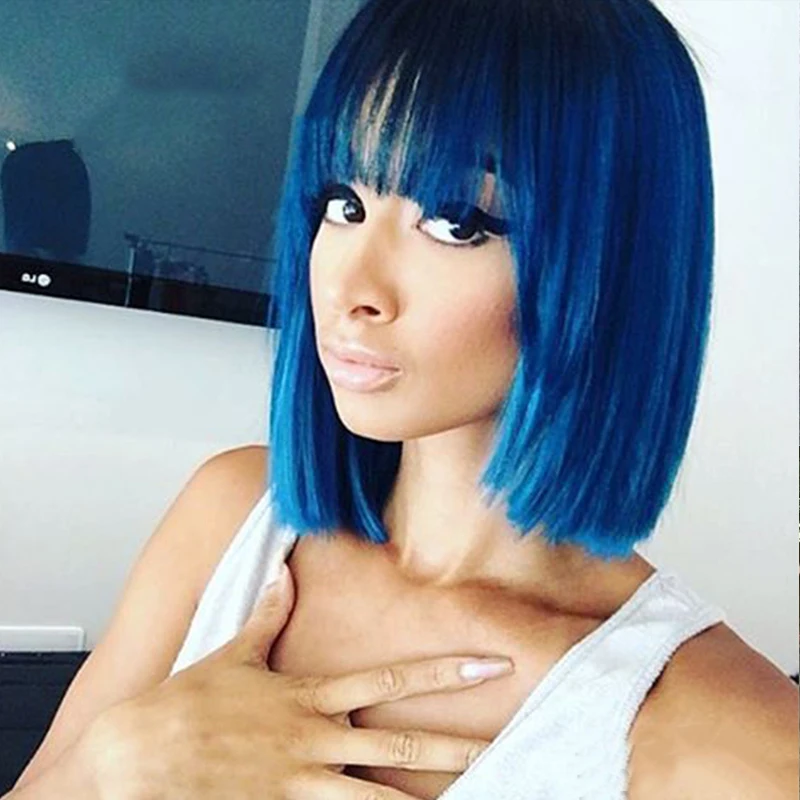 Blue Short Human Hair Wigs Remy Indian Hair Bob Wig Beaudiva Hair Full Machine Wig Pixie Cut Short Wigs For Black Women
Blue Short Human Hair Wigs Remy Indian Hair Bob Wig Beaudiva Hair Full Machine Wig Pixie Cut Short Wigs For Black Women