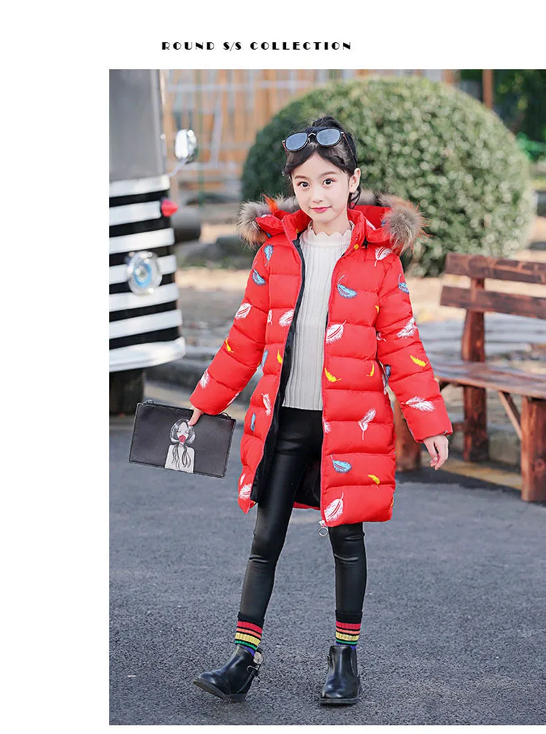 Girls Winter Coats Kids 2019 Winter Jacket For Girls Cotton-padded Clothes Children's Hooded Velour Girls Jackets Outwear 3-12t