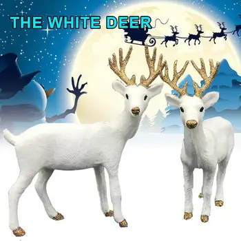 2 Size Simulated Simulation White Deer Christmas White Reindeer Standing Office Xmas White Elk
2 Size Simulated Simulation White Deer Christmas White Reindeer Standing Office Xmas White Elk
