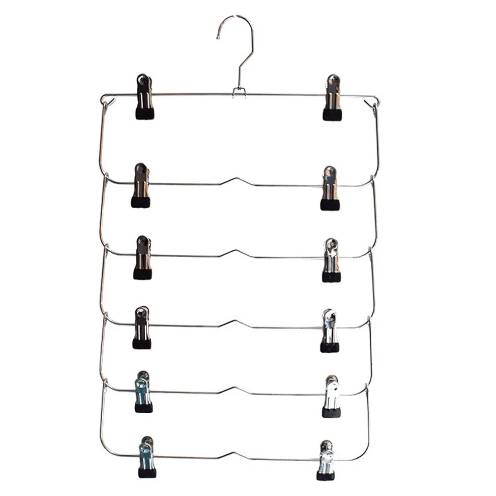 6 Layer Non-Slip Steel Pants Trouser Space Saving Closet Organizer Skirt Foldable Tie Rack With Clips Wardrobe Hanger
6 Layer Non-Slip Steel Pants Trouser Space Saving Closet Organizer Skirt Foldable Tie Rack With Clips Wardrobe Hanger