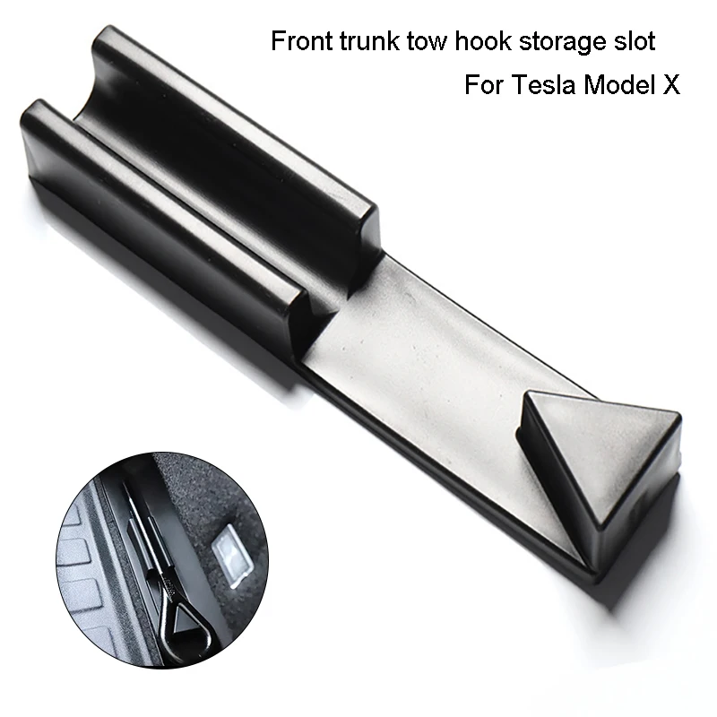For Tesla Model X Tow Hook Towing Eye Fixed frame Front trunk tow hook storage slot
For Tesla Model X Tow Hook Towing Eye Fixed frame Front trunk tow hook storage slot
