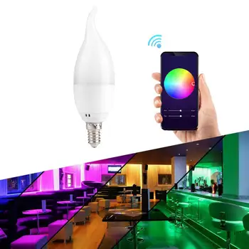 E14 Smart WiFi Light Bulb RGBW LED Lamp Works with Alexa Google Home Assistant Group or Single Control Sharing Functions
E14 Smart WiFi Light Bulb RGBW LED Lamp Works with Alexa Google Home Assistant Group or Single Control Sharing Functions