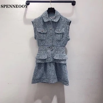 SPENNEOOY Designer Custom Runway Women Summer Weave Dress Button High Waist Mini Dress Ladies Office Work Wear Dresses Vestidos
SPENNEOOY Designer Custom Runway Women Summer Weave Dress Button High Waist Mini Dress Ladies Office Work Wear Dresses Vestidos