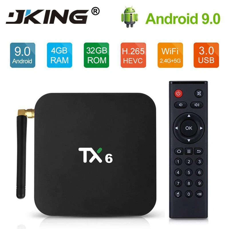 4GB 32GB 64GB Android 9.0 TV Box TX6 Smart TV BOX Allwinner H6 Quad Core ALICE Wifi HDR 4K Set Top Box Netflix Media player
4GB 32GB 64GB Android 9.0 TV Box TX6 Smart TV BOX Allwinner H6 Quad Core ALICE Wifi HDR 4K Set Top Box Netflix Media player