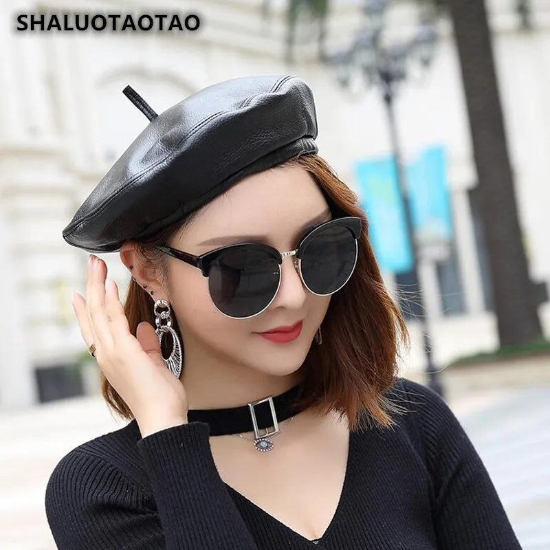 SHALUOTAOTAO Lady Brands Fashion Genuine Leather Hat New Quality Sheepskin Berets For Women Elegant Noble Snapback Winter Caps
SHALUOTAOTAO Lady Brands Fashion Genuine Leather Hat New Quality Sheepskin Berets For Women Elegant Noble Snapback Winter Caps