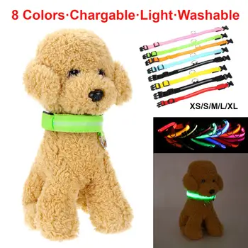 USB Rechargeable LED Dog Collar Light Nylon Luminous Flashing Glowing Necklace Outdoor Safety LED Dog Pet Light UP Collar Night
USB Rechargeable LED Dog Collar Light Nylon Luminous Flashing Glowing Necklace Outdoor Safety LED Dog Pet Light UP Collar Night