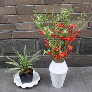 Northern European-Style Artificial Fruit Single 6 Head Red Berries Artificial Plants Living Room Decoration Flower Artificial Fl 
Northern European-Style Artificial Fruit Single 6 Head Red Berries Artificial Plants Living Room Decoration Flower Artificial Fl