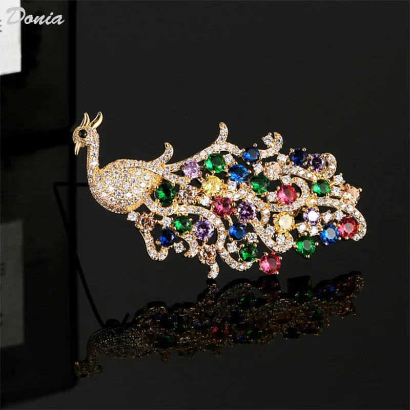 Donia jewelry New Animal Brooch Big Peacock Animal Color AAA Zircon Retro Court Zircon Banquet Corsage Pin Accessories
Donia jewelry New Animal Brooch Big Peacock Animal Color AAA Zircon Retro Court Zircon Banquet Corsage Pin Accessories