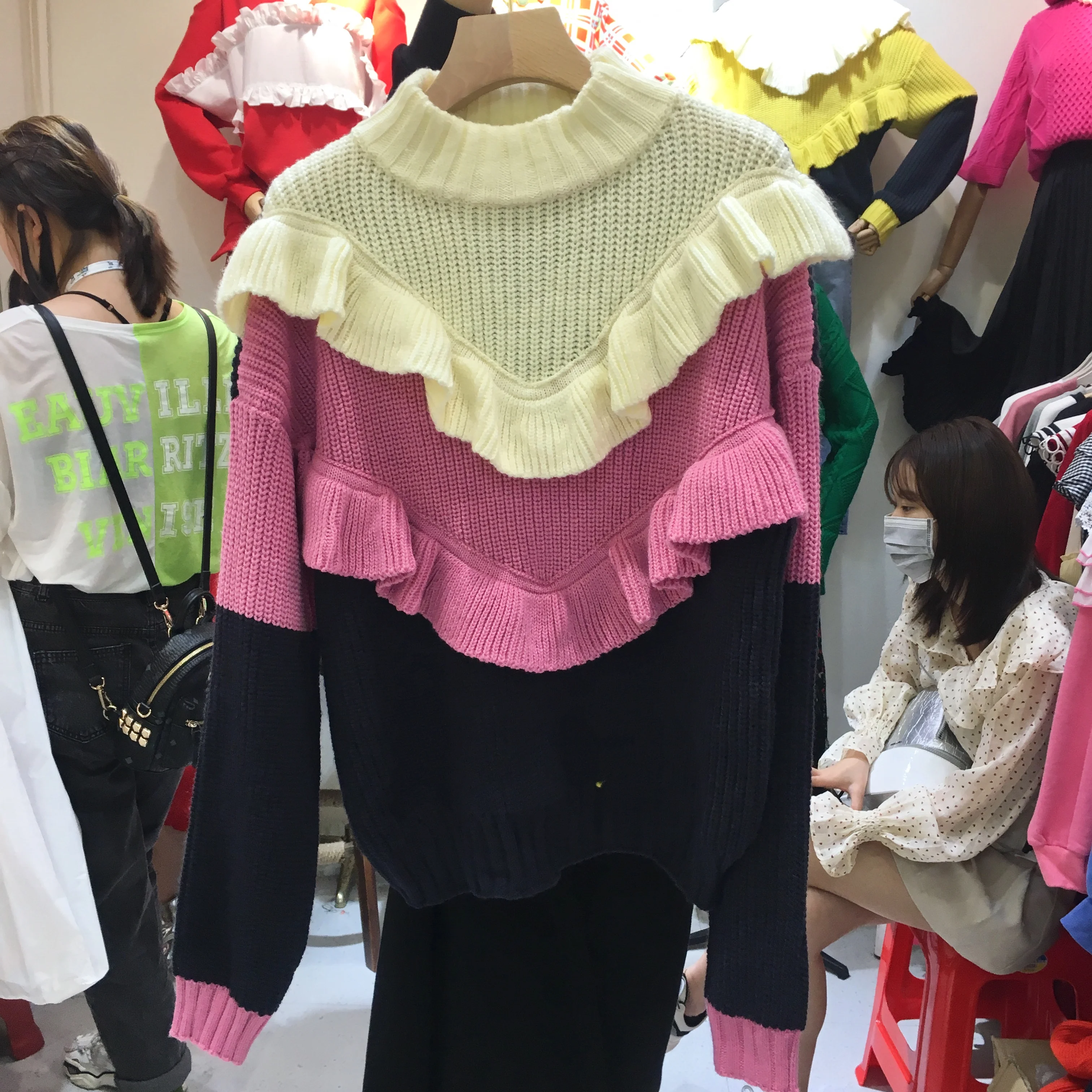 Ruffle Sweater Jacket Women's Sweet Lotus Sweater Loose-Fit Color Patch Turtleneck Thick Winter Sweaters Girls Ladies Jumper
Ruffle Sweater Jacket Women's Sweet Lotus Sweater Loose-Fit Color Patch Turtleneck Thick Winter Sweaters Girls Ladies Jumper