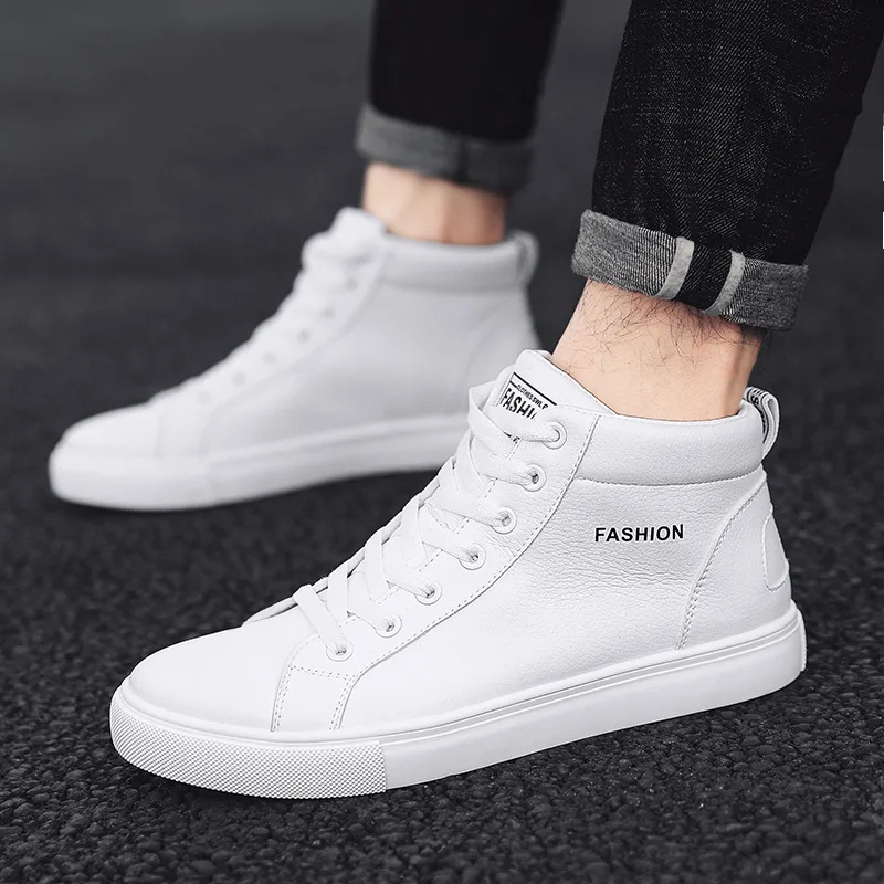 Autumn & Winter High-top Board Shoe Men's Korean-style Versatile Warm plus Velvet Couples White Shoes Flat White Online Celebrit
Autumn & Winter High-top Board Shoe Men's Korean-style Versatile Warm plus Velvet Couples White Shoes Flat White Online Celebrit