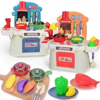 Children's Kitchen Simulation Girl Toy Set DIY Press Water Sound And Light Parent-child Dinnerware Cooking Table Set
Children's Kitchen Simulation Girl Toy Set DIY Press Water Sound And Light Parent-child Dinnerware Cooking Table Set
