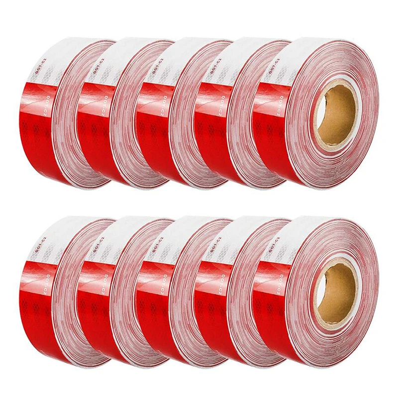 

10Rolls Reflective Tape Decoration Strip Safety Mark Warning Reflectante Stickers For Car Exterior Accessories