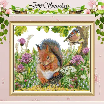 Squirrel and bird animals counted Cross Stitch 11CT 14CT Cross Stitch Sets wholesale Cross-stitch Kits Embroidery Needlework 
Squirrel and bird animals counted Cross Stitch 11CT 14CT Cross Stitch Sets wholesale Cross-stitch Kits Embroidery Needlework