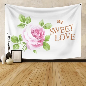 Tapestry Artwork Sweet love Watercolour flowers Wall Hanging Tapestries Decor Wall Cloth Bedspread Towel Home Decoration 
Tapestry Artwork Sweet love Watercolour flowers Wall Hanging Tapestries Decor Wall Cloth Bedspread Towel Home Decoration