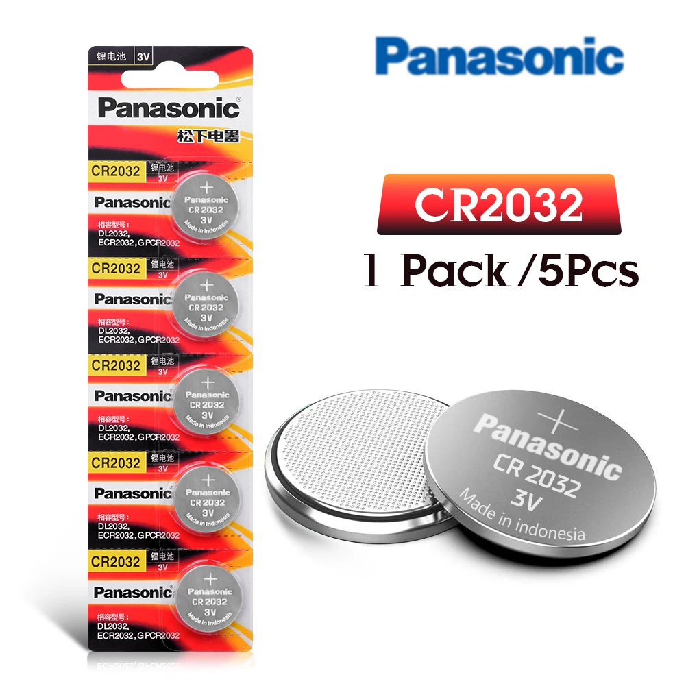 PANASONIC 5Pcs original brand new battery cr2032 3v button cell coin batteries for remote watch computer electronic cr 2032
PANASONIC 5Pcs original brand new battery cr2032 3v button cell coin batteries for remote watch computer electronic cr 2032