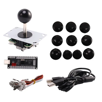 Black Classic Arcade MAME DIY Kit No Delay USB Encoder + Joystick + 10 x Buttons
Black Classic Arcade MAME DIY Kit No Delay USB Encoder + Joystick + 10 x Buttons