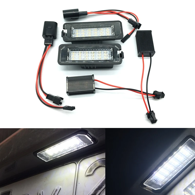 Car 2*18SMD LED License Plate Light 12V Lamp error Free For Golf 4 MK4 5 6 7 MK7 Passat b6 EOS Polo 6R 9N Seat Leon Ibiza Superb
Car 2*18SMD LED License Plate Light 12V Lamp error Free For Golf 4 MK4 5 6 7 MK7 Passat b6 EOS Polo 6R 9N Seat Leon Ibiza Superb