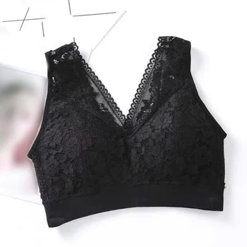 Seamless Underwear Deep V Neck Bralette Lace Wireless Bras Women Lingeries Soft Active Bras with Big Strap M
Seamless Underwear Deep V Neck Bralette Lace Wireless Bras Women Lingeries Soft Active Bras with Big Strap M
