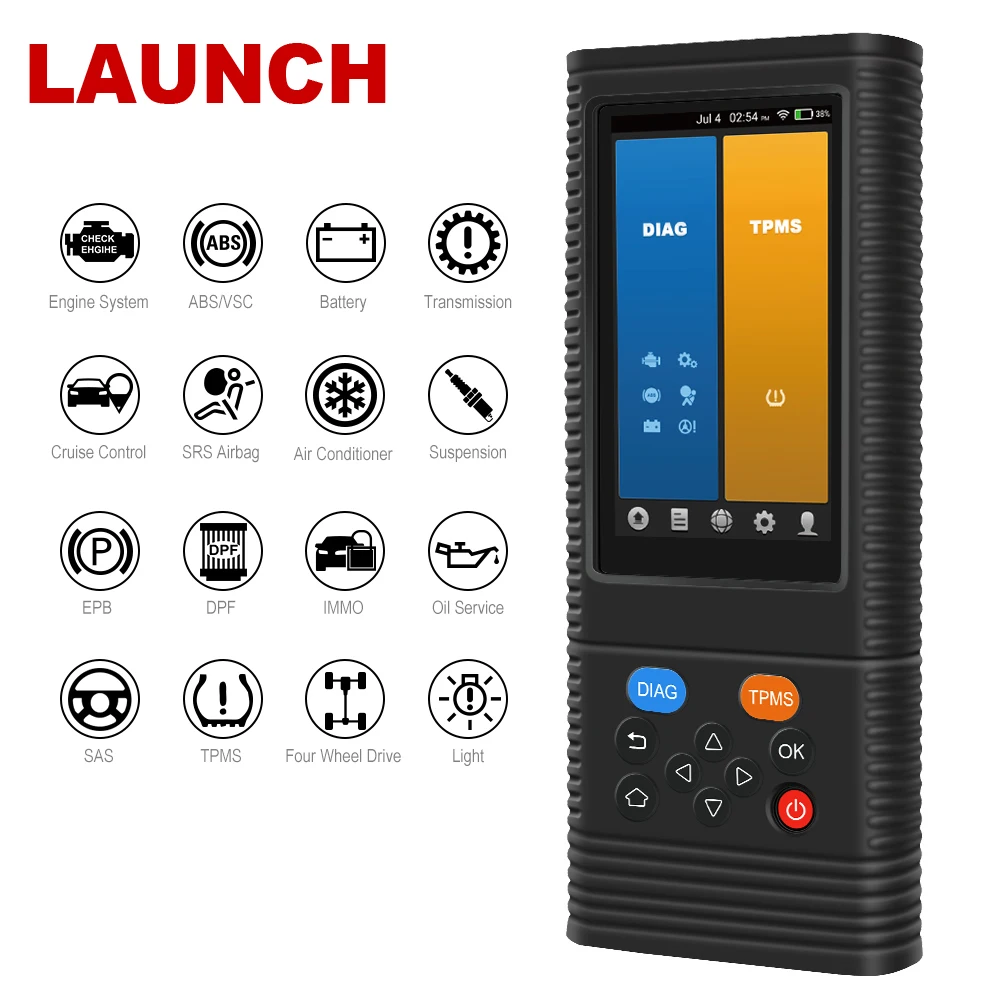 Launch X431 Full System OBD2 Car Diagnostic Tool AIDIAGSYS ABS EPB DPF Oil Reset TPMS Programming OBD OBD 2 Automotive Scanner
Launch X431 Full System OBD2 Car Diagnostic Tool AIDIAGSYS ABS EPB DPF Oil Reset TPMS Programming OBD OBD 2 Automotive Scanner