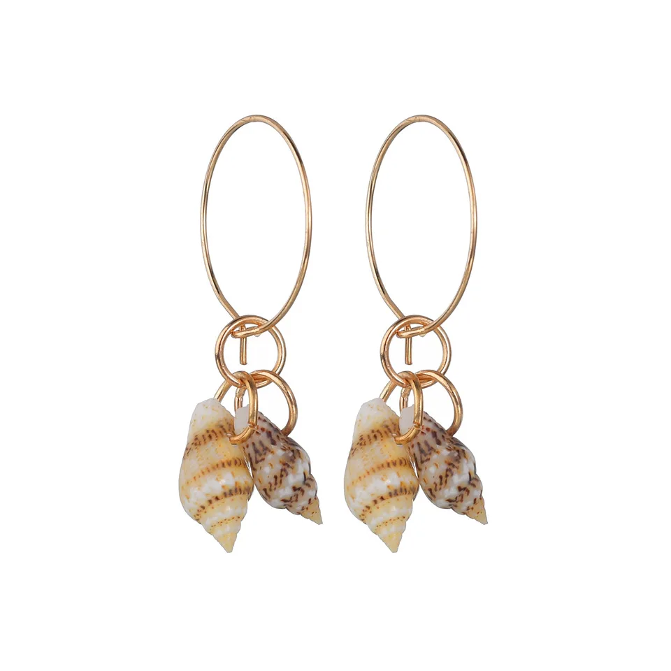 Мода Brincos Морская раковина серьги с морской раковиной 2019 для женщин золотой цвет