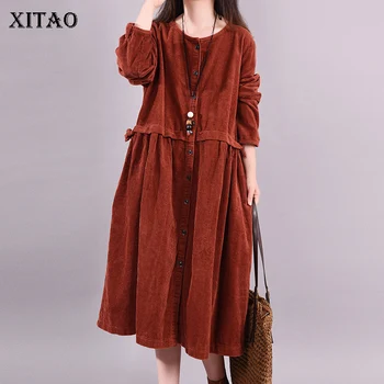 XITAO Vintage Plus Size Dress Fashion New 2020 Spring Elegant Pocket Single Breast Small Fresh Elegant Loose Dress DMY2608
XITAO Vintage Plus Size Dress Fashion New 2020 Spring Elegant Pocket Single Breast Small Fresh Elegant Loose Dress DMY2608